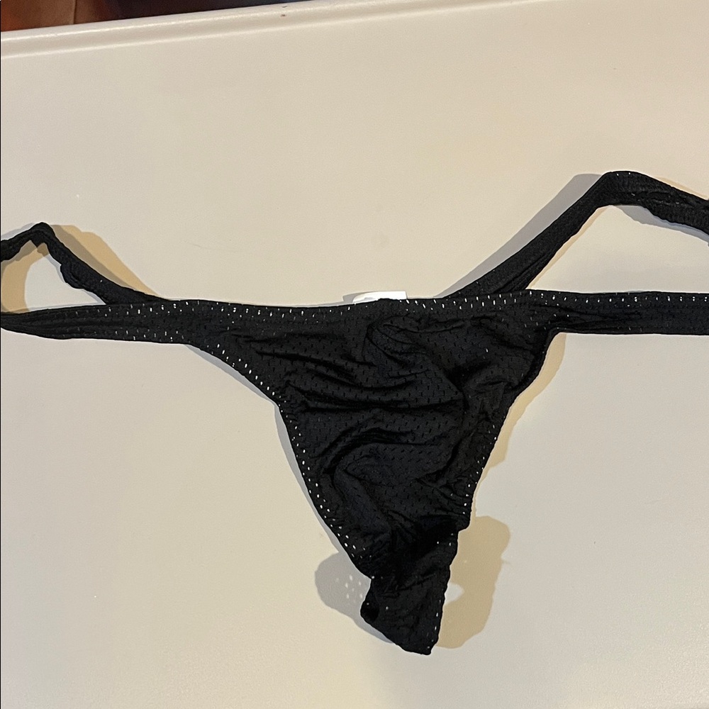 G string for men Black Lace Thong large new